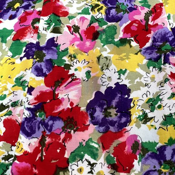 Vintage 90s Floral Romper Mini Playsuit Flowy Wide Leg size Small - Picture 8 of 11